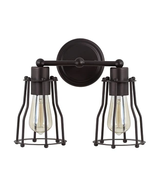 Jonathan Y Evelyn 2-Light Metal Vanity Light