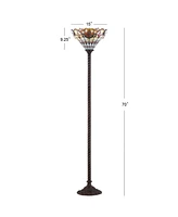 Jonathan Y Davis Tiffany- Torchiere Led Floor Lamp