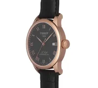 Tissot Men's Swiss Le Locle Black Leather Strap Watch 40mm
