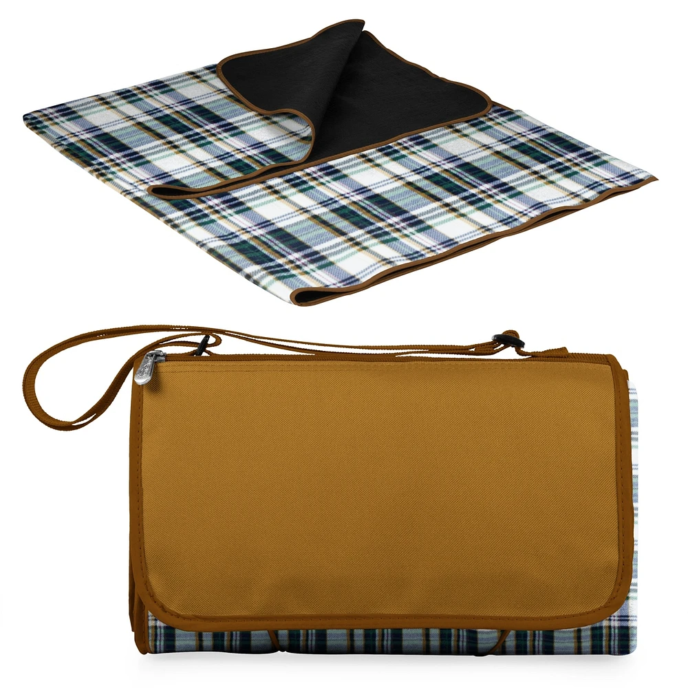Oniva by Picnic Time English Plaid & Camel Blanket Tote Outdoor Picnic Blanket