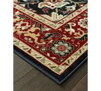 Closeout! Oriental Weavers Kashan 96W Red/Ivory 3'10" x 5'5" Area Rug