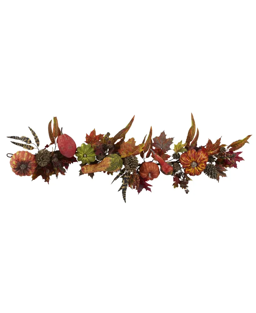 Nearly Natural 54" Pumpkin and Gourd Garland