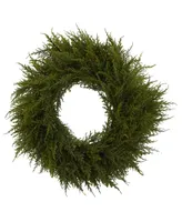 Nearly Natural 24" Cedar Wreath