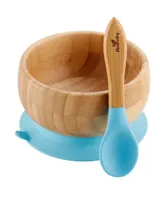 Avanchy Baby Boys and Girls Bamboo Suction Bowl Spoon Set