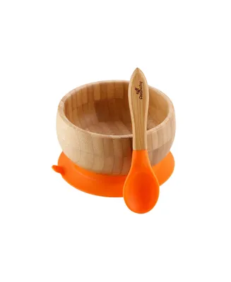 Avanchy Baby Boys and Girls Bamboo Suction Bowl Spoon Set