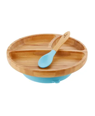 Avanchy Toddler Boys and Girls Bamboo Plate Spoon Set