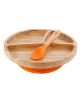 Avanchy Toddler Boys and Girls Bamboo Plate and Spoon Set