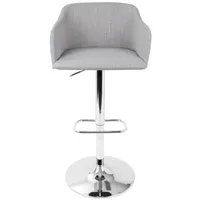 Lumisource Daniella Adjustable Barstool with Swivel in Light