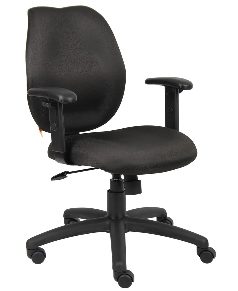 Boss Office Products Mid-Back Task Chair with Adjustable Arms