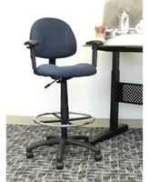 Boss Office Products Drafting Stool W/Footring And Adjustable Arms