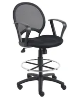 Boss Office Products Mesh Drafting Stool with Loop Arms