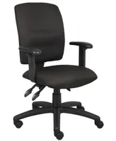 Boss Office Products Multi-Function Fabric Task Chair W/ Adjustable Arms