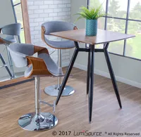 Lumisource Curvo Adjustable Barstool with Swivel