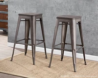 Lumisource Oregon Stackable Barstool Set of 2