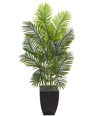 Nearly Natural 5.5' Paradise Palm Artificial Tree in Square Planter