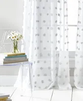 Dkny Ella Pompom Dot 50" x 84" Sheer Curtain Set