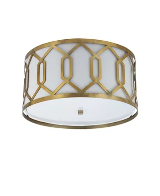 Jonathan Y Hex 3-Light Metal Led Flush Mount