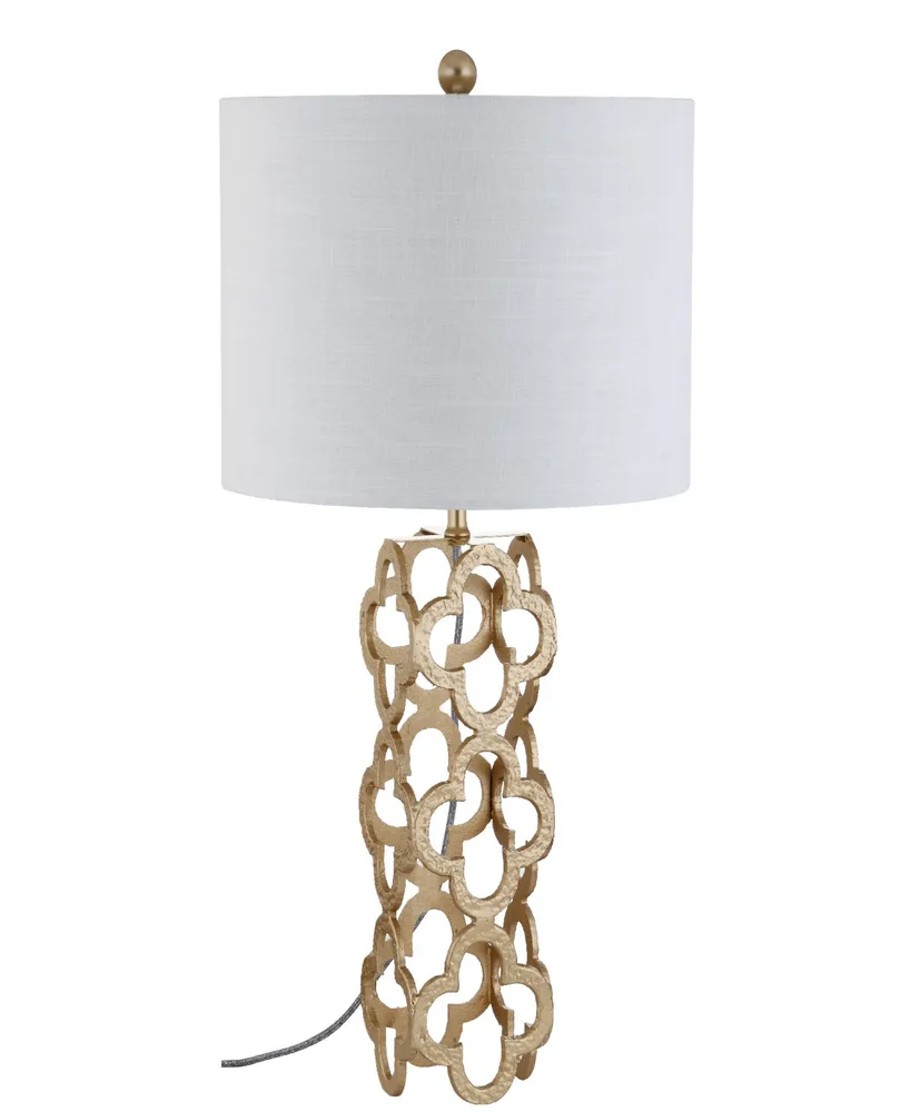 Jonathan Y Oliver Quatrefoil Led Table Lamp - Gold