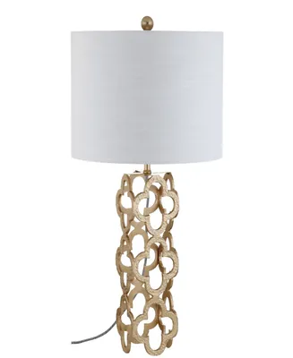 Jonathan Y Oliver Quatrefoil Led Table Lamp - Gold