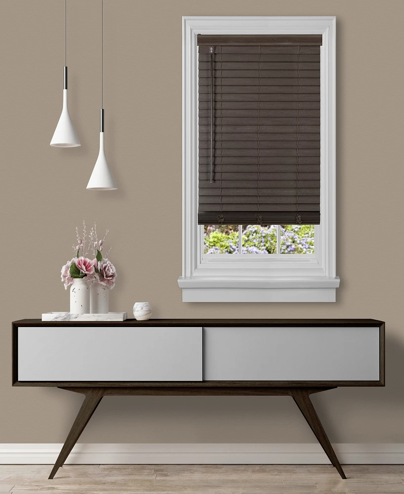 Achim Gii Madera FalsaCordless Faux-Wood 2" Plantation Blind