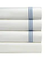 Pointehaven 300 Thread Count Embroidered Cotton Oversized Percale Sheet Sets, King