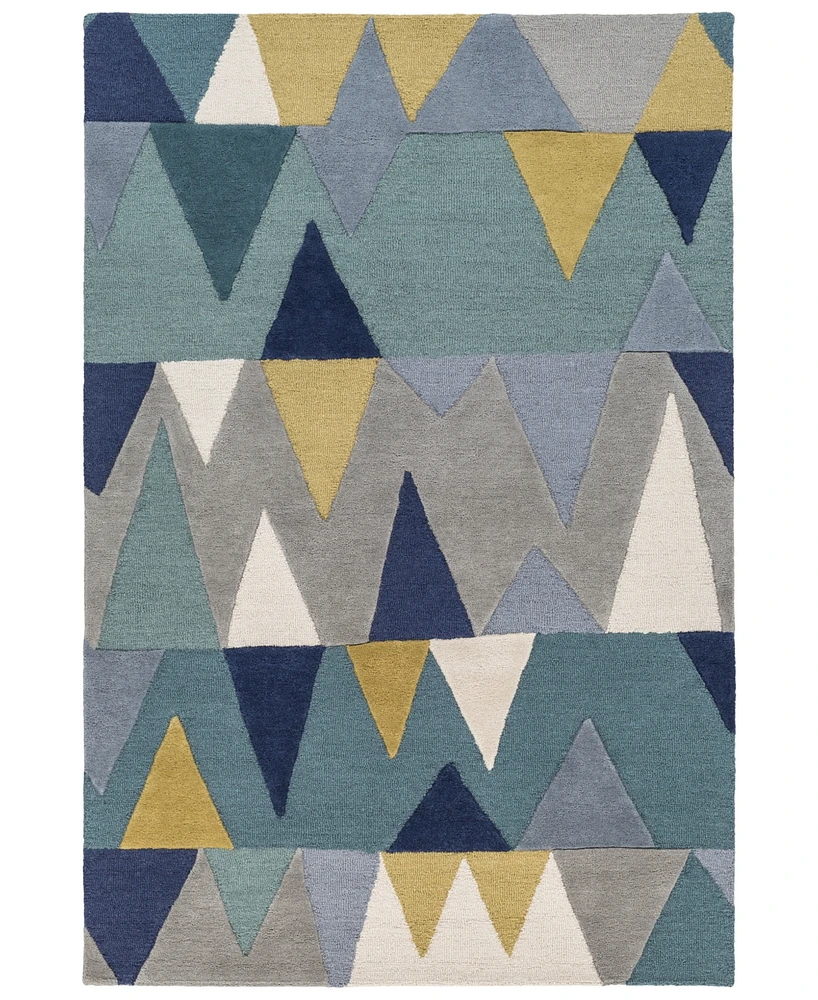 Livabliss Kennedy Kdy-3012 Bright Blue 4' x 6' Area Rug