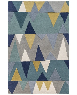 Livabliss Kennedy Kdy-3012 Bright Blue 4' x 6' Area Rug