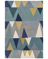 Livabliss Kennedy Kdy-3012 Bright Blue 4' x 6' Area Rug