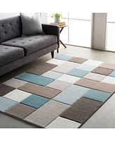 Livabliss Santa Monica Sac-2300 Aqua 2'7" x 7'6" Runner Area Rug