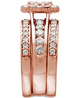 Diamond Three-Piece Ring Set (2 ct. t.w.) 14k White, Yellow and Rose Gold