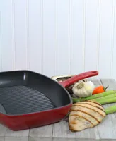 Chasseur French Rectangular Enameled Cast Iron 12" Grill Pan