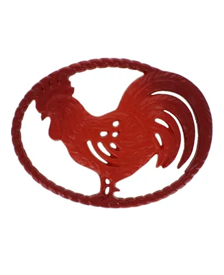 Chasseur French Rooster Enameled Cast Iron 11" Trivet