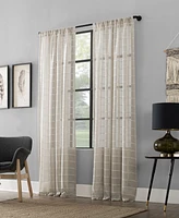 Clean Window Twill Stripe Anti-Dust Curtain Panel, 52" x 84"