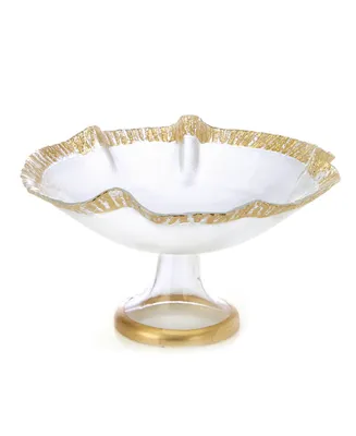 Classic Touch Footed Glass Bowl