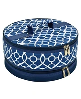 Picnic at Ascot Pie, Cake, Salad Carrier 12" Diameter - Rigid Sides