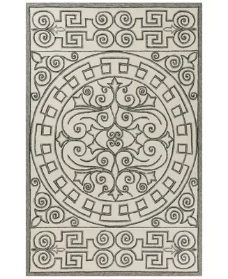 Kas Harbor Irongate 4246 Ivory/Grey 5' x 7'6" Indoor/Outdoor Area Rug