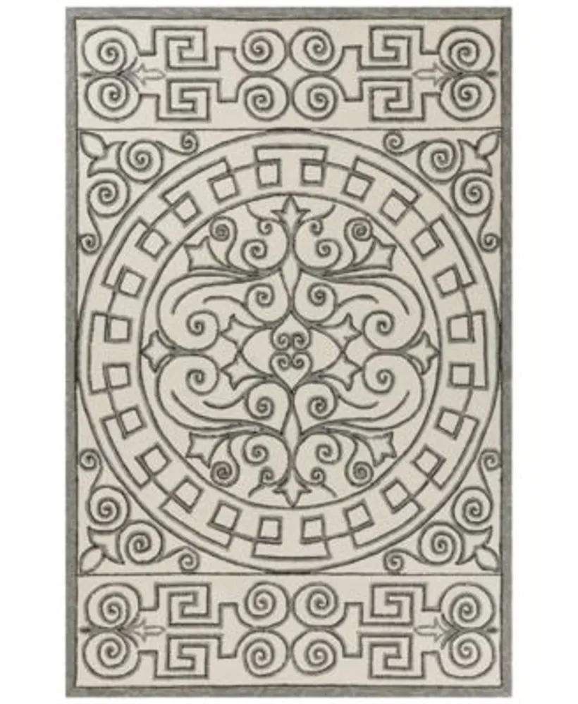 Kas Harbor Irongate 4246 Ivory Grey Indoor Outdoor Area Rug