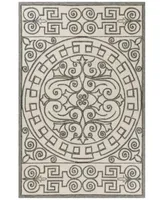 Kas Harbor Irongate 4246 Ivory Grey Indoor Outdoor Area Rug