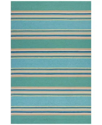 Kas Harbor Stripes 4230 Ocean 5' x 7'6" Indoor/Outdoor Area Rug