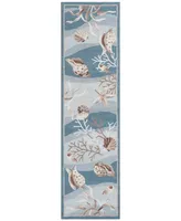 Kas Sonesta Shells 2003 Seafoam 2' x 7'6" Runner Area Rug