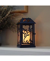 Lumabase Warm Black Vine Metal Lantern with Led Candle