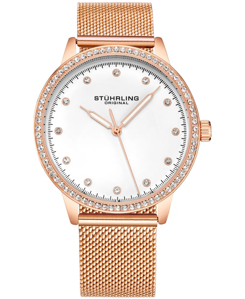 Women's Rose Gold-Tone Mesh Bracelet Watch 38mm