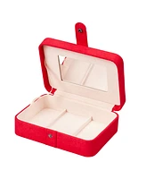 Mele & Co. Giana Plush Fabric Jewelry Box with Lift Out Tray