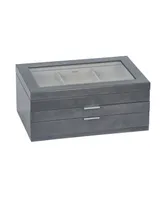 Mele & Co. Misty Glass Top Wooden Jewelry Box