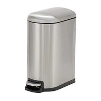 Household Essentials Stainless Steel 10L Tuscany Narrow Trash Bin
