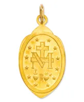 14k Gold Charm, Miraculous Medal Charm