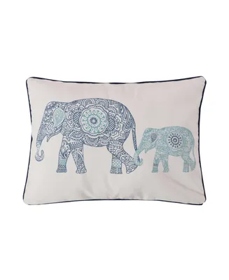 Levtex Tania Elephants Decorative Pillow, 12" x 24"