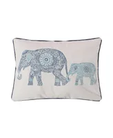 Levtex Tania Elephants Decorative Pillow, 12" x 24"