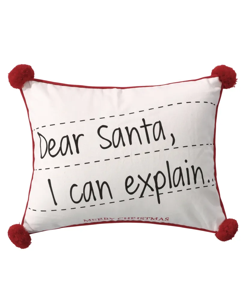 Levtex Santa Claus Lane Postcard Decorative Pillow, 14" x 18"