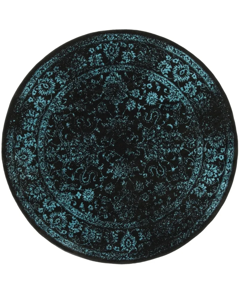 Safavieh Adirondack and Teal 6' x 6' Round Area Rug